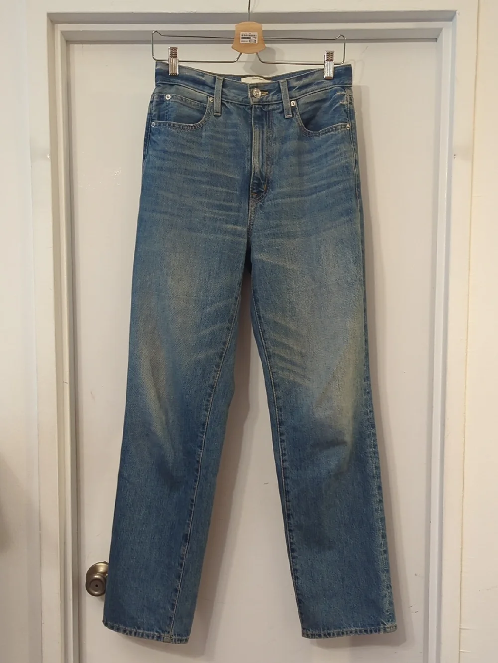 SLVRLAKE London High Waisted Straight Leg Denim Jeans 27 Tell Me Why